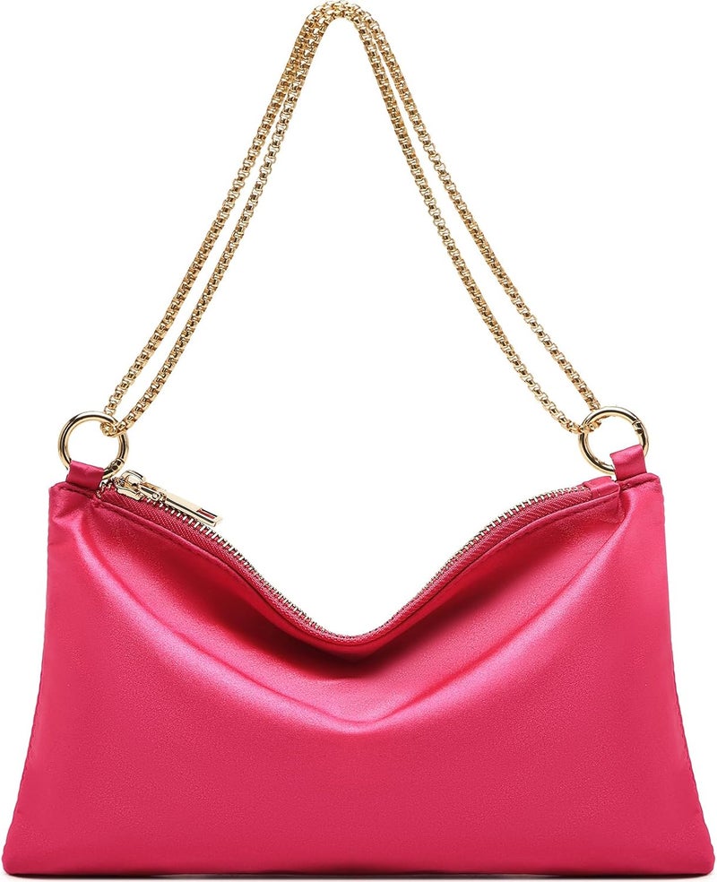 oscaurt Women's Evening Handbag Satin Shoulder Bag Purse for Prom Engagement Cocktail Party Wedding - Image 1